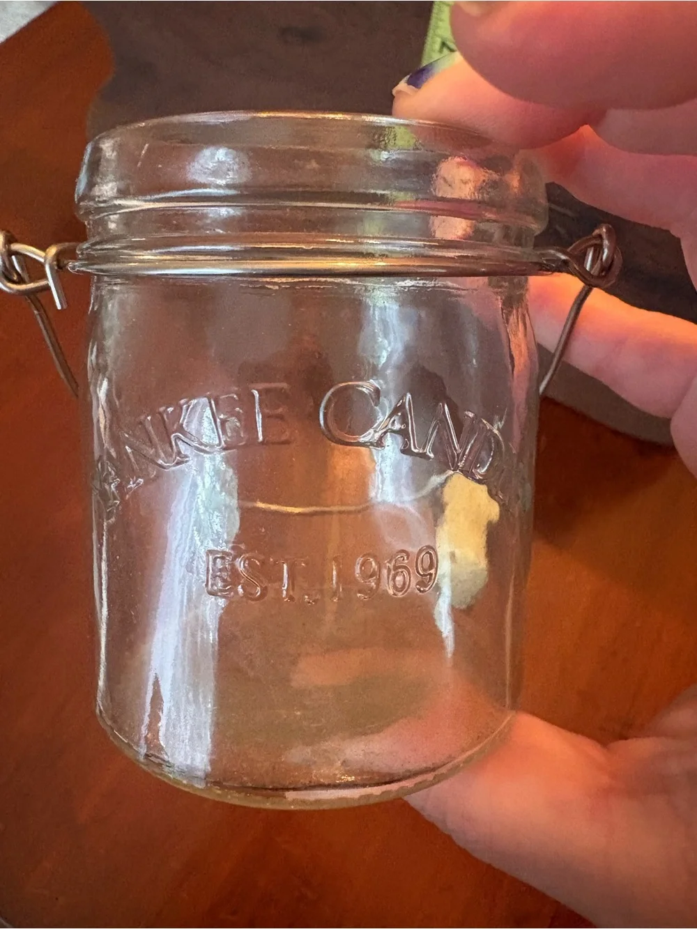 Yankee Candle Glass Votive Jar with Handle - Clear